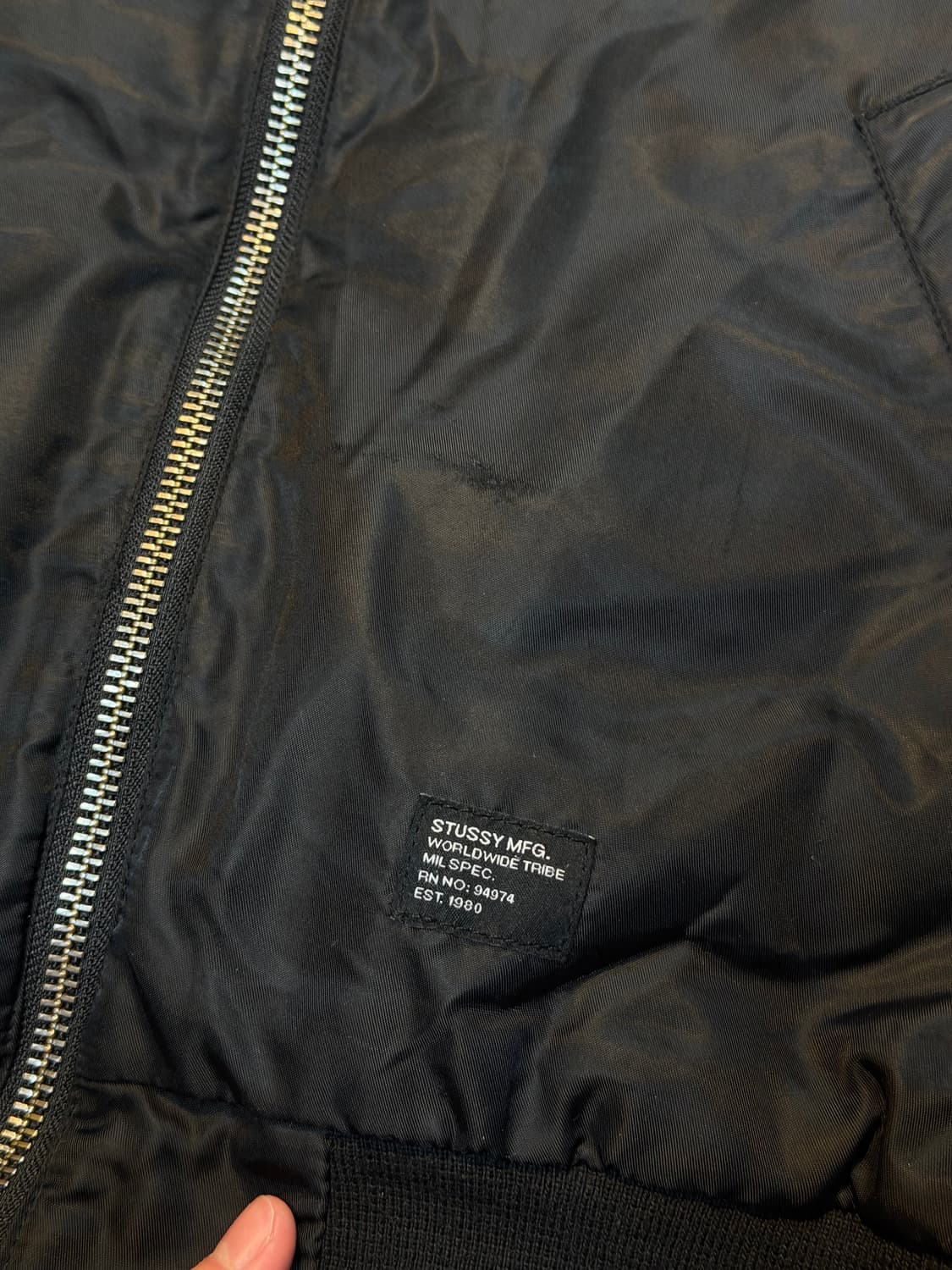 00s 스투시 아카이브 MA-1 플라이트 봄버자켓 블랙 상품이미지2