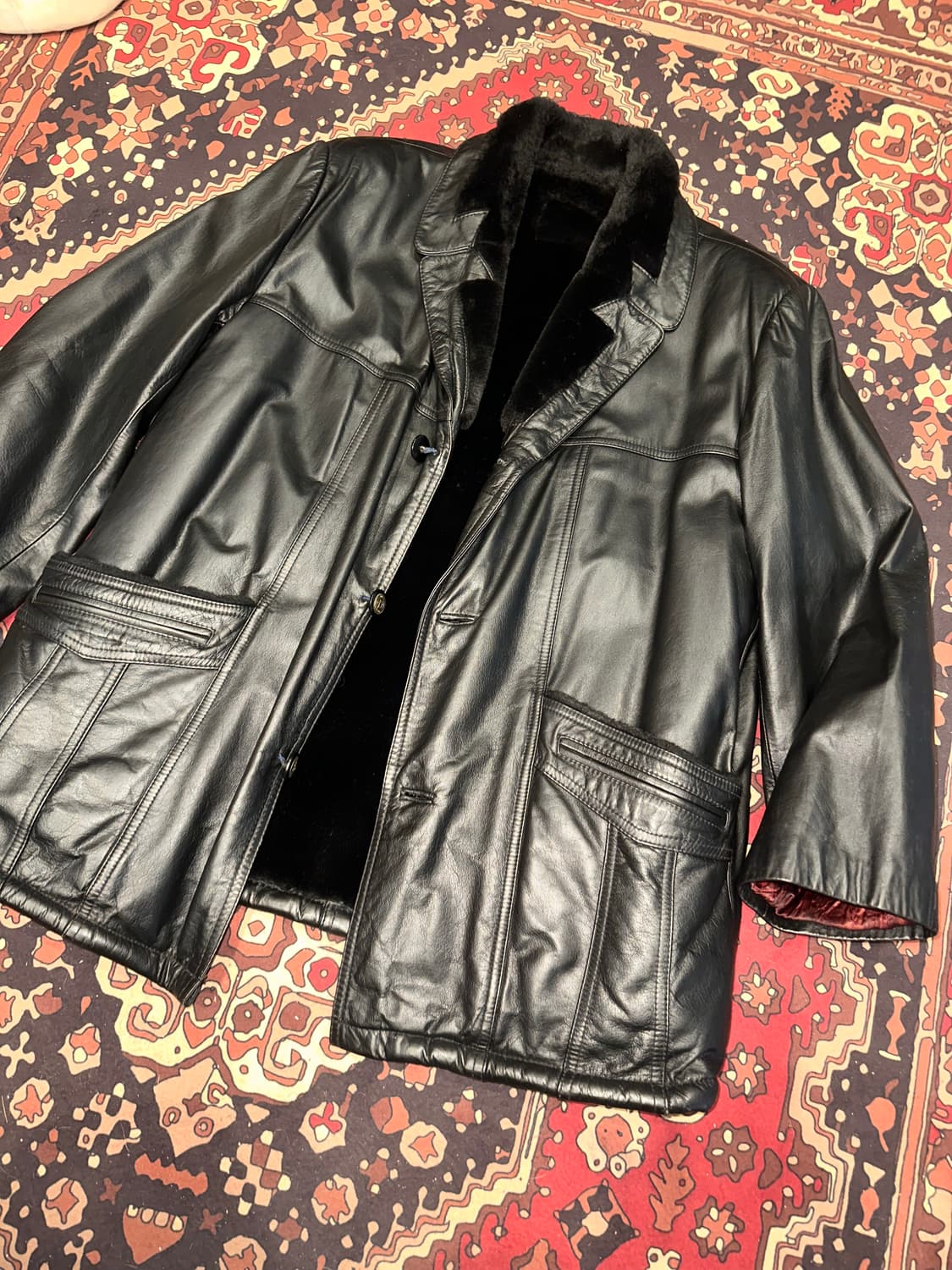 ( XL ) 가죽자켓 가죽코트 가죽카코트 워크웨어 남성무스탕 b3무스탕 상품이미지3