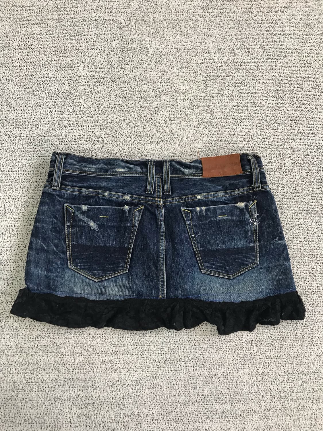 로우라이즈 데님 미니 스커트 상품이미지7