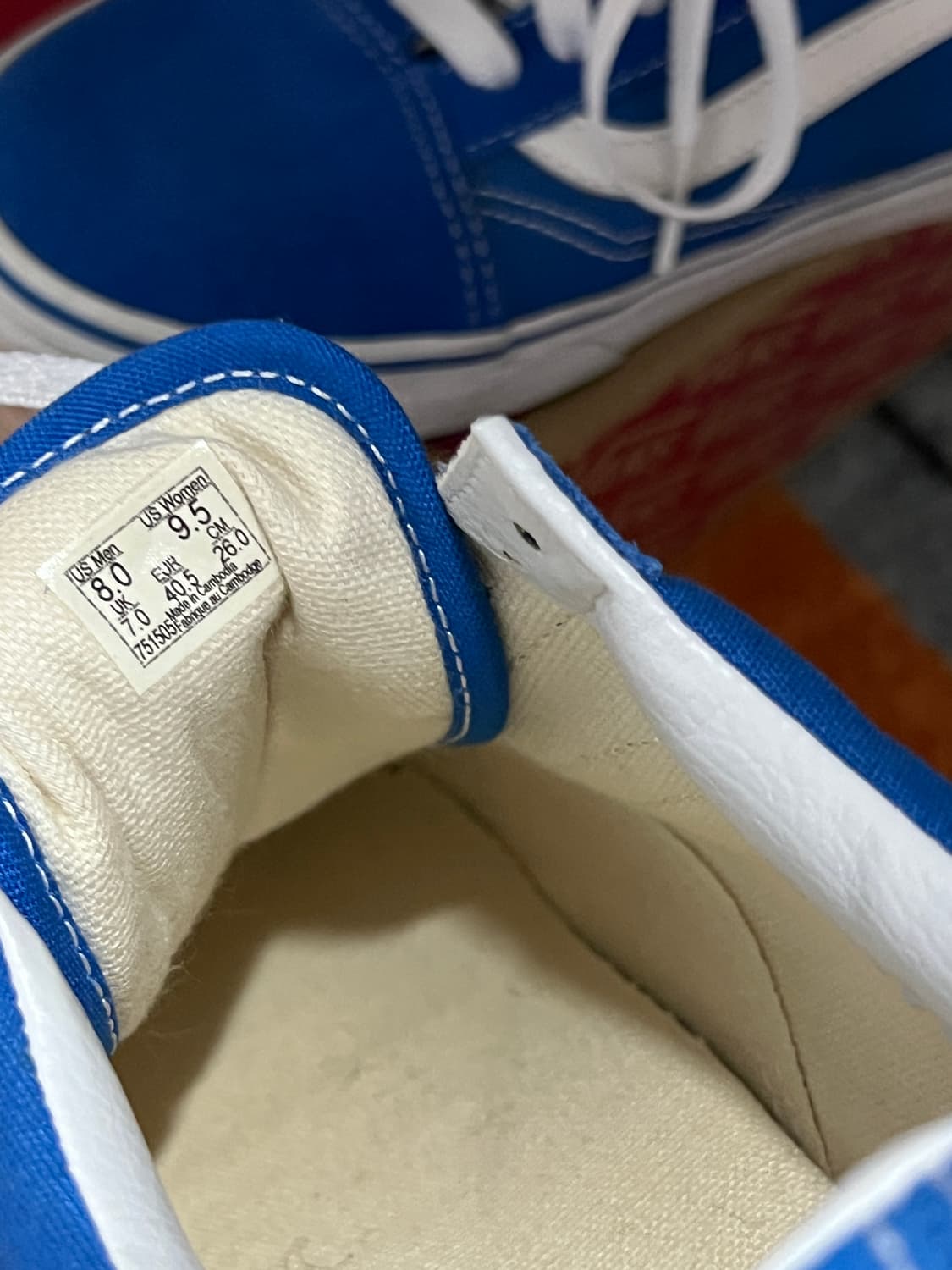 (시착용) 반스 올드스쿨 애너하임 블루 상품이미지4