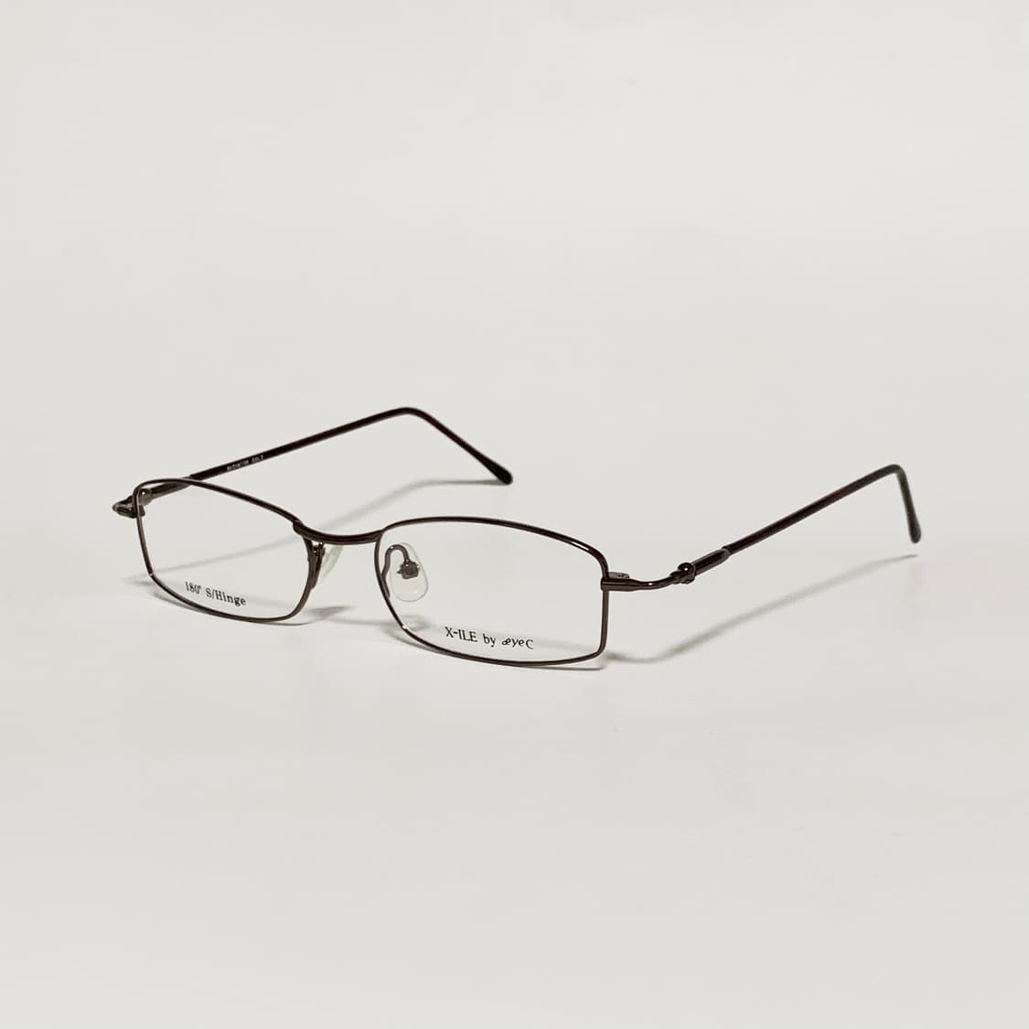 995 데드스탁 빈티지 안경테 메탈 브라운 슬림 직사각형 남녀공용 초경량 상품이미지3