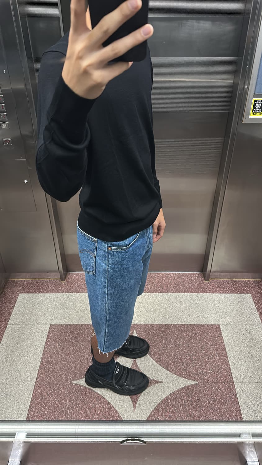 90s 리바이스 210-03 오렌지텝 데님 반바지 쇼츠 상품이미지5