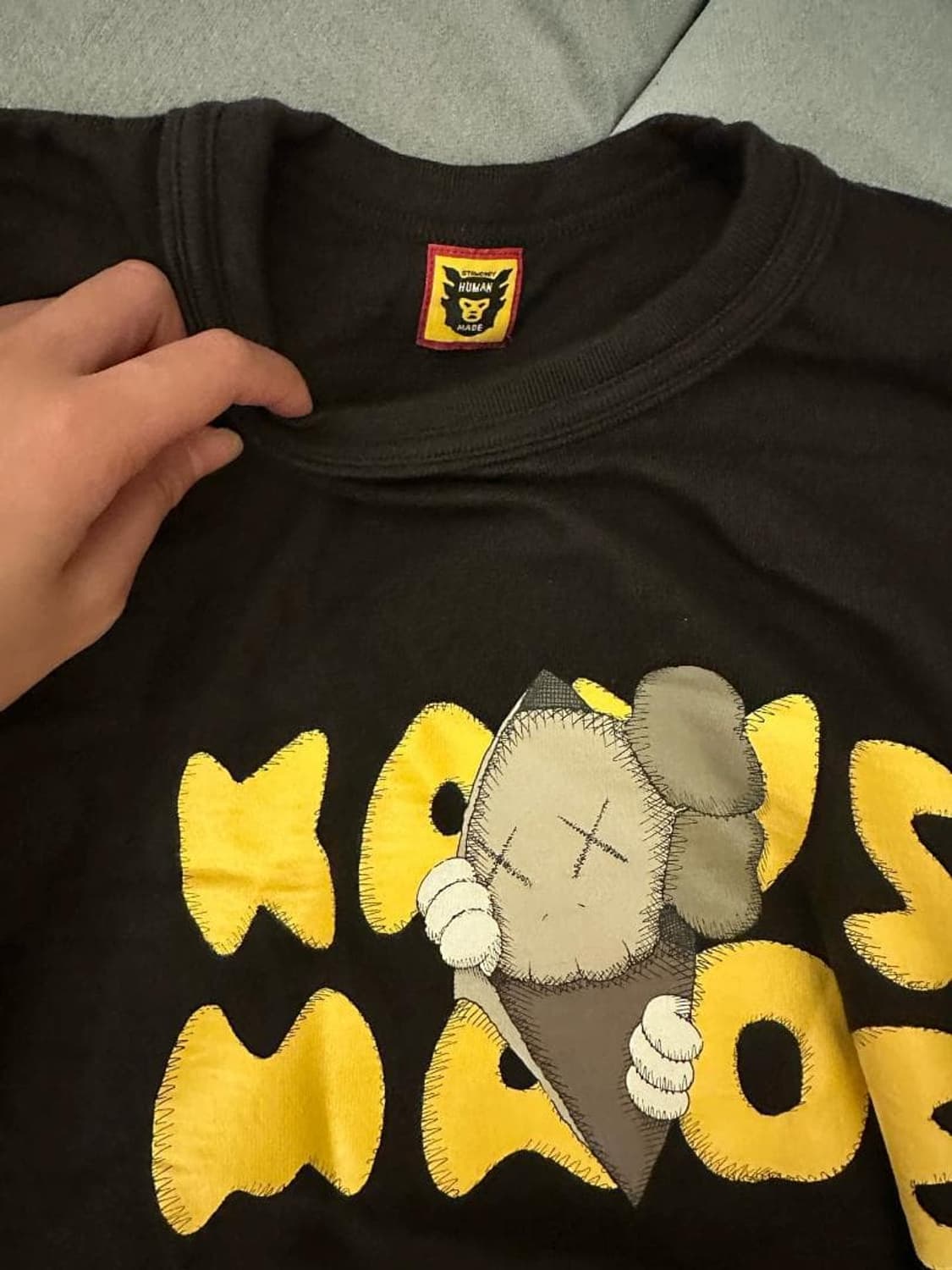 휴먼 메이드 X 카우스 그래픽 티셔츠 #1 블랙 상품이미지2