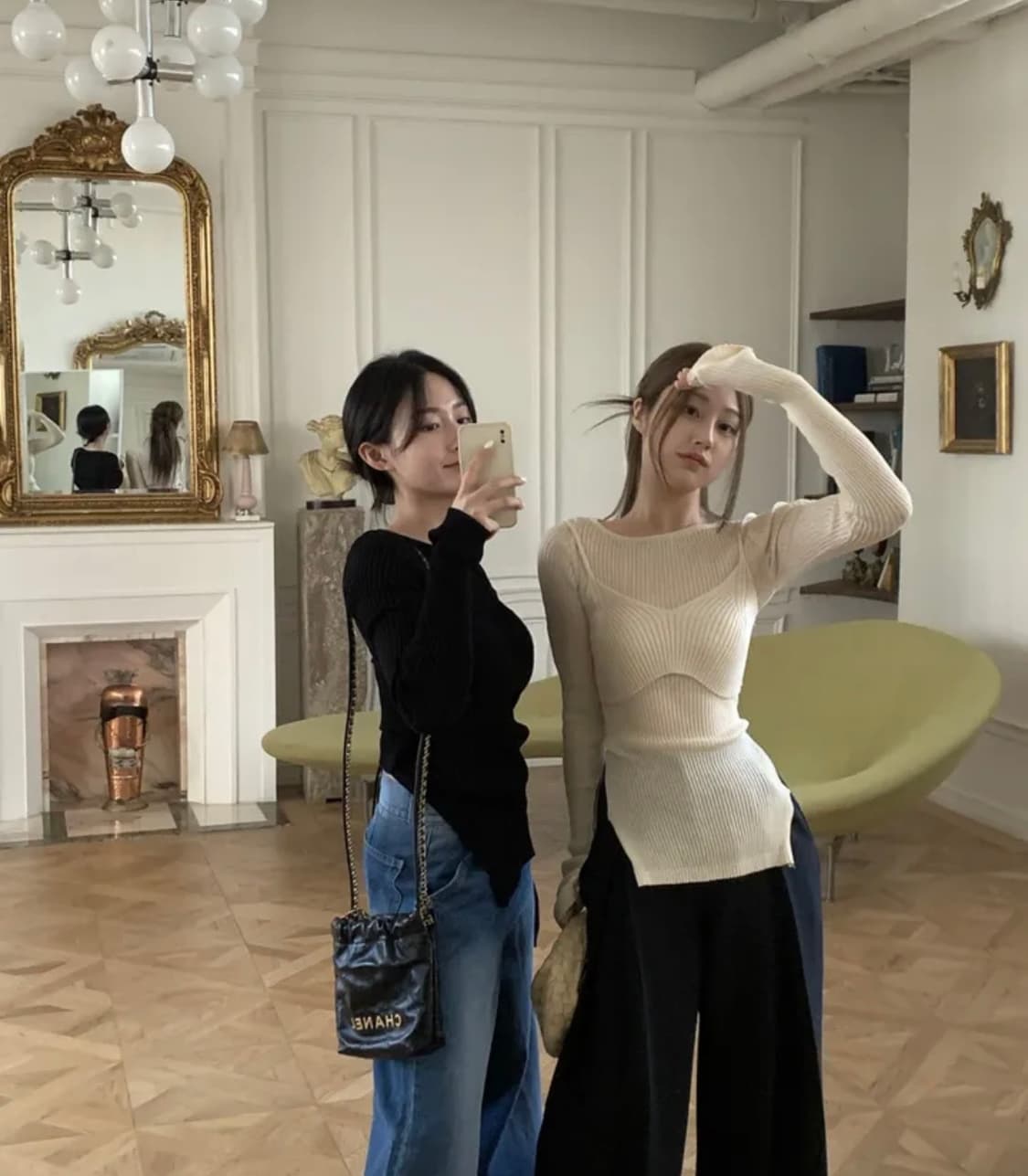 하이원스 레이어드 뷔스티에 니트 상품이미지1