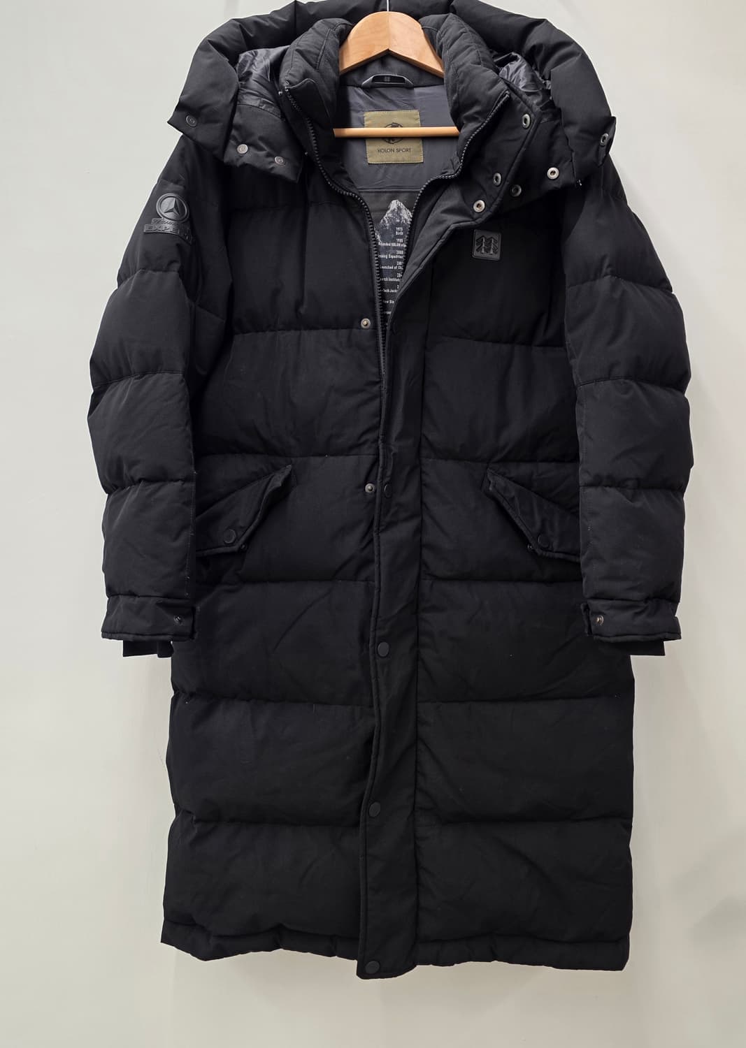 코오롱스포츠 45주년 기념 여성 구스다운 롱패딩.  싸이즈 90 상품이미지1