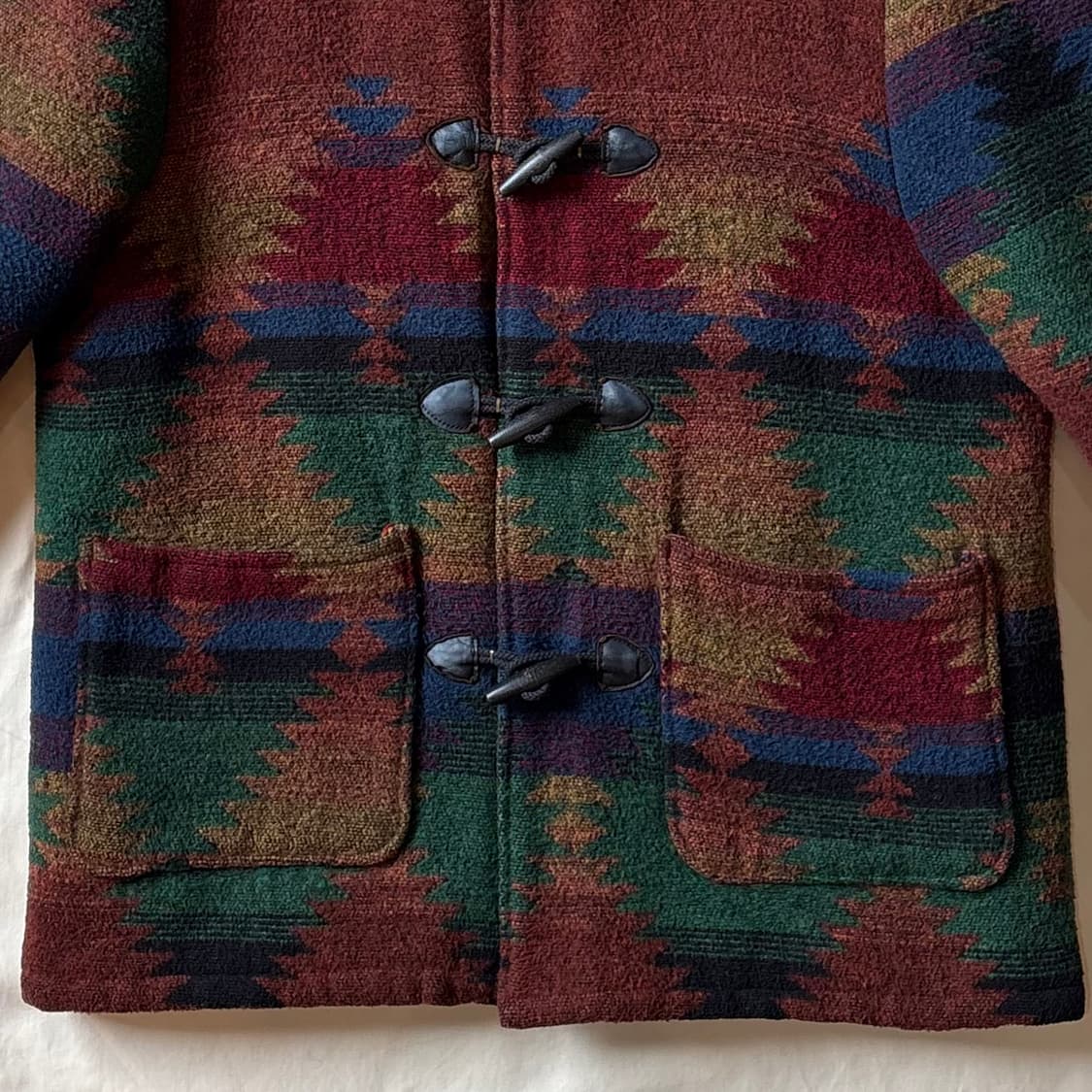 [105] 80s USA Cal Craft 나바호 자카드 더플 자켓 상품이미지5