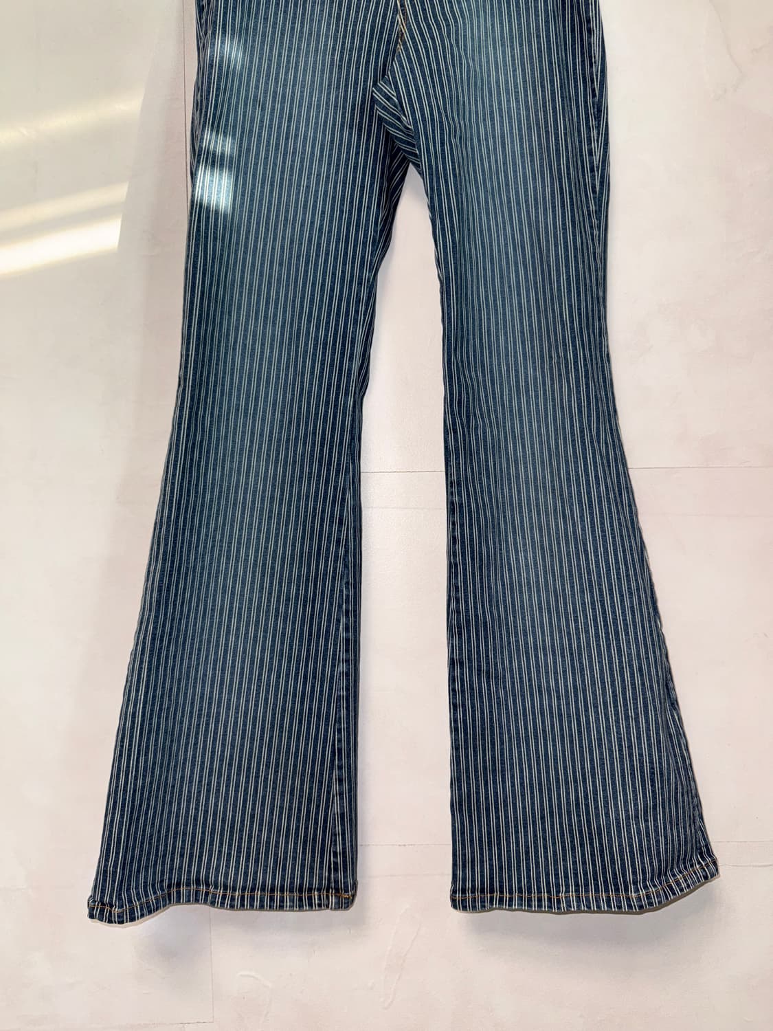 Denim stripe double button bootscut pt 상품이미지3
