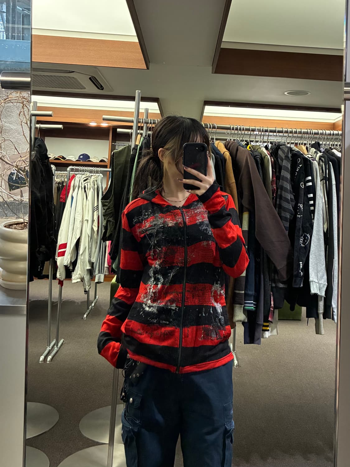 L)In the Attic 빈티지 여성 펑크 후드집업 상품이미지1