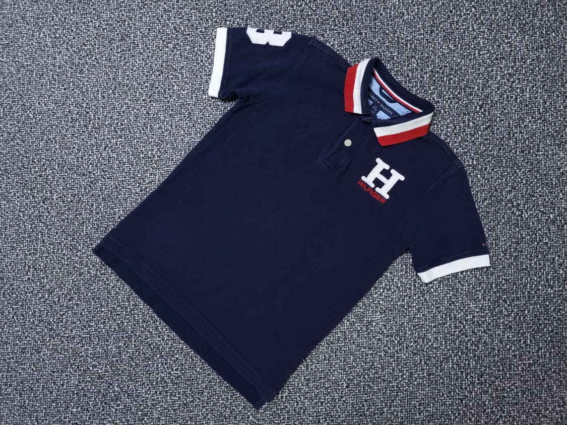 [무료배송][130-140]타미힐피거 키즈 피케 반팔티 카라티 상품이미지3