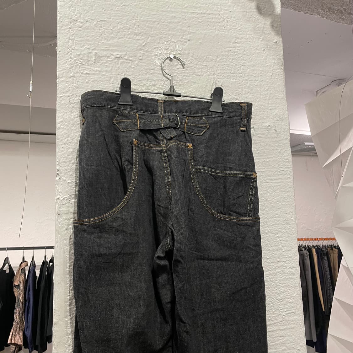 요지야마모토 비대칭 포켓 데님팬츠 상품이미지4