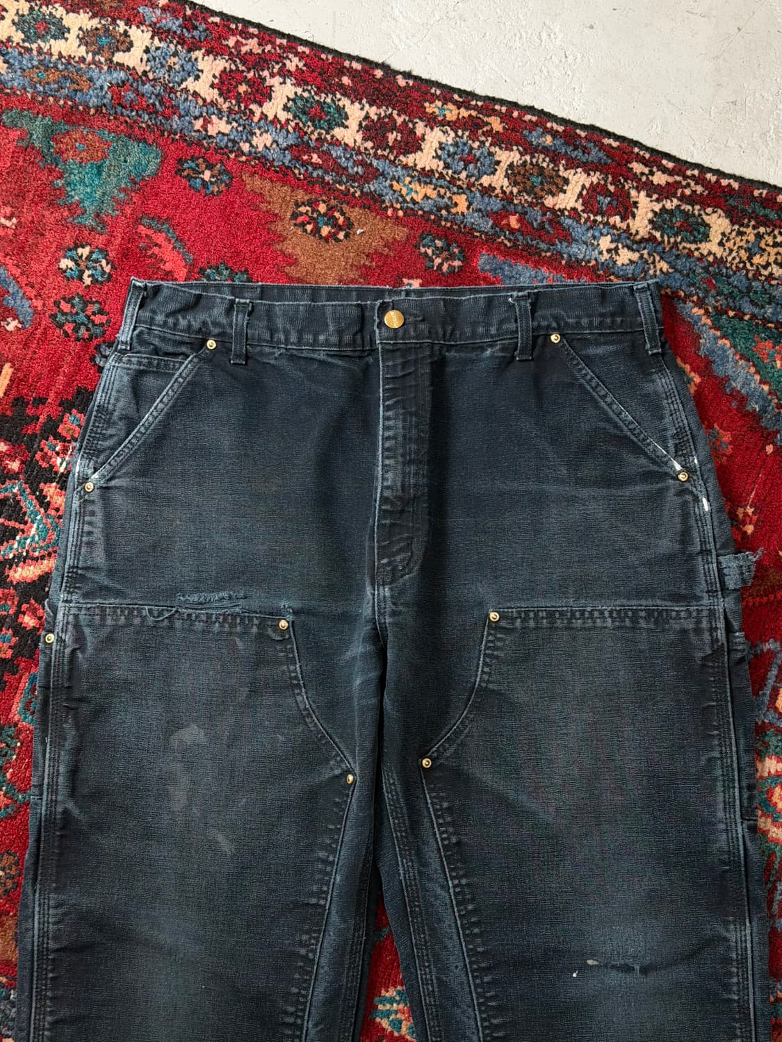 OG USA Made 칼하트 B01 더블니 블랙 칼하트 썩블니 카펜터 상품이미지5