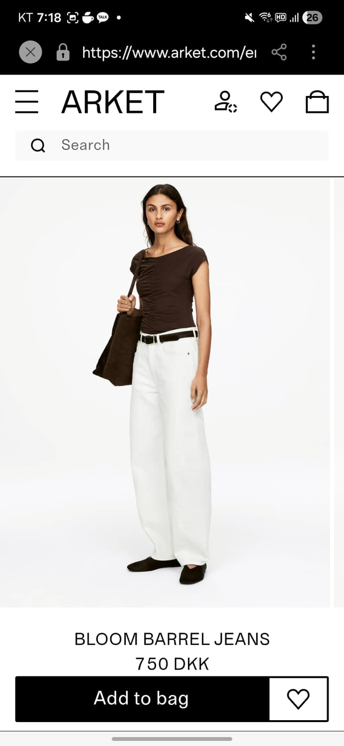 ARKET 아르켓 BLOOM 배럴진 화이트 상품이미지2