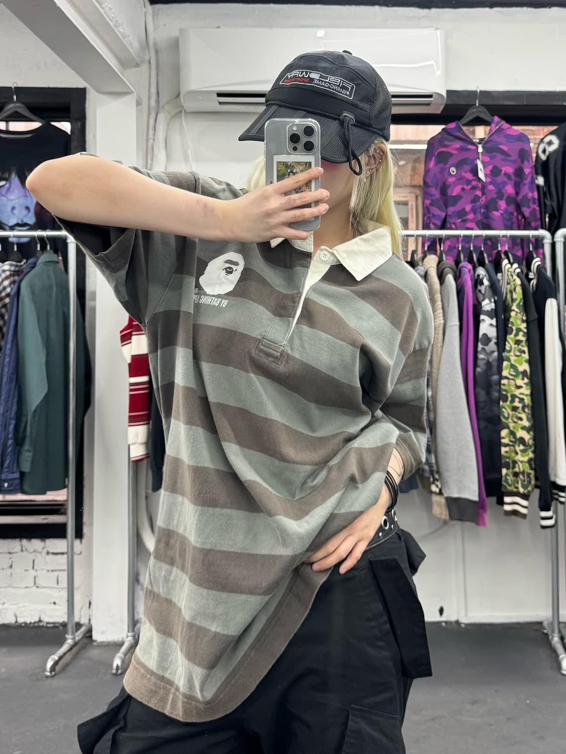 베이프 스트라이프 PK 티셔츠 상품이미지4