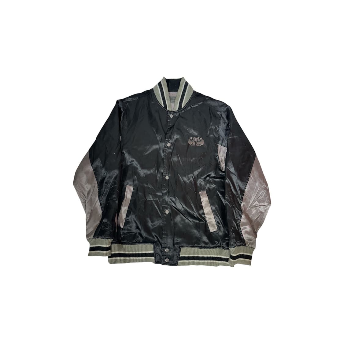 일본 빈티지 블랙 빅 로고 바시티 스타디움 자켓 L 상품이미지5