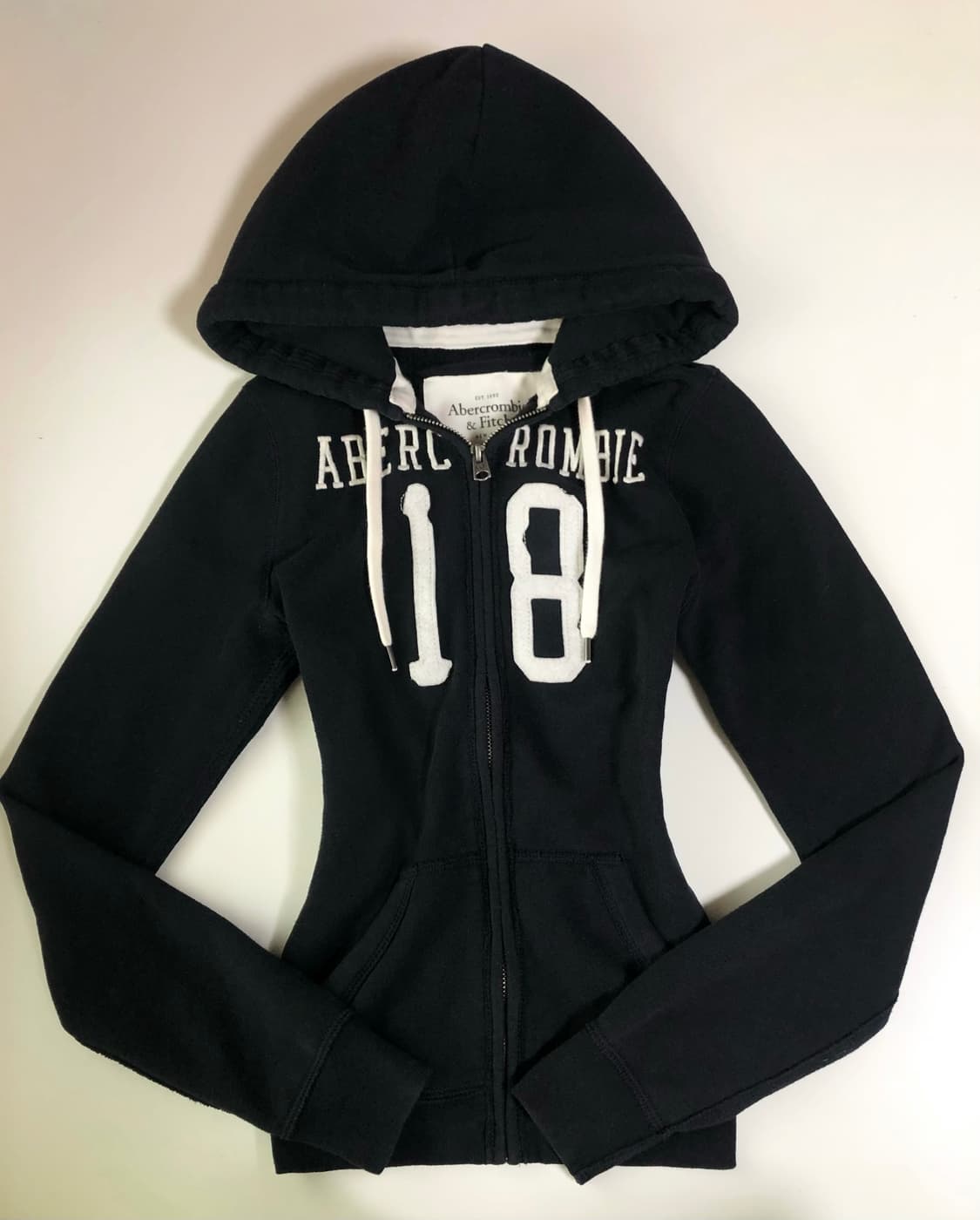 S급 대대장 아베크롬비 딱붙핏 후드집업 다크네이비 상품이미지1