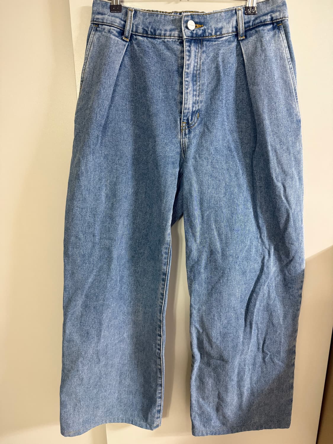 낫포너드 와이드 데님 팬츠 중청 (M사이즈) 상품이미지1