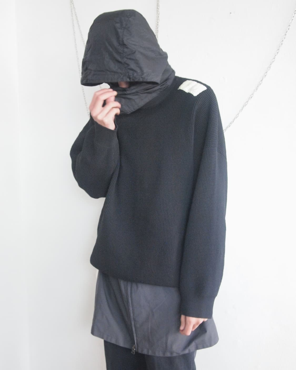 N.hoolywood 밀리터리 모티브 점퍼 니트 상품이미지3