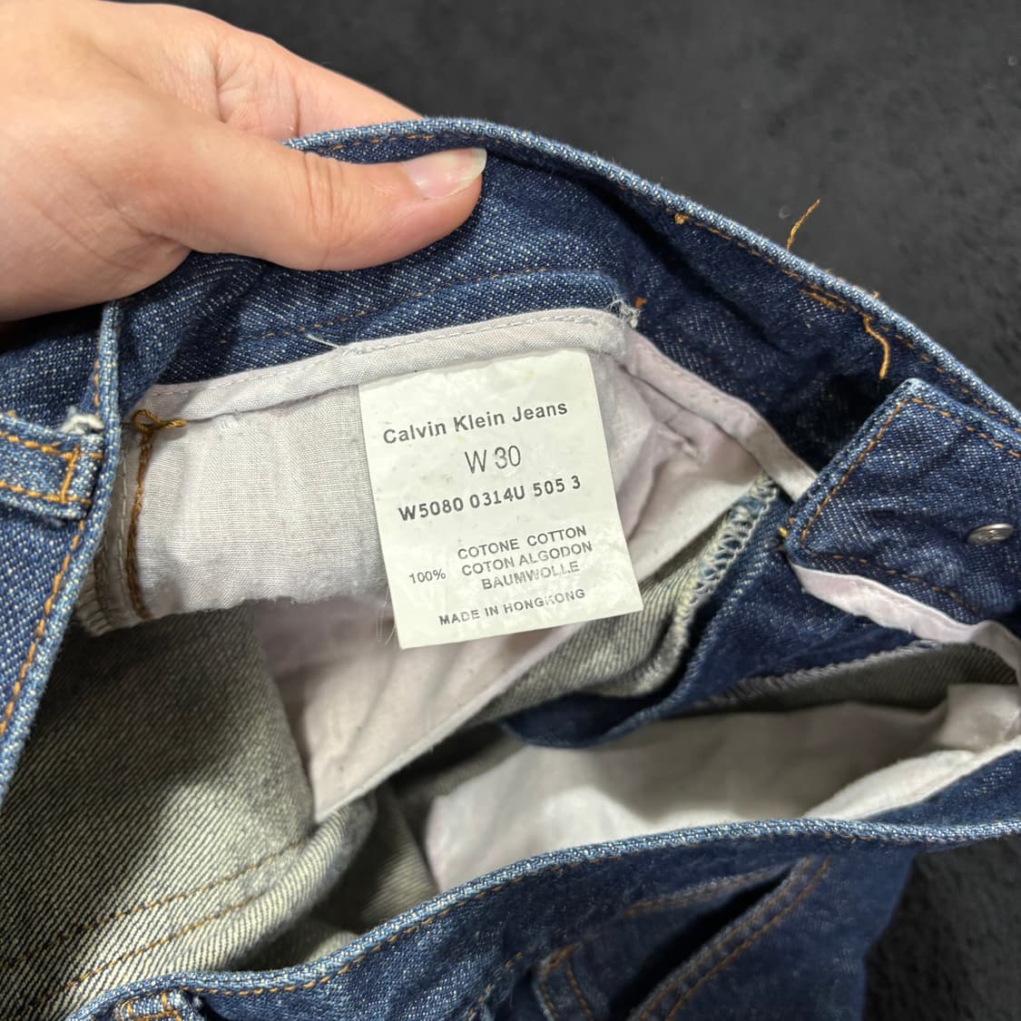 30 캘빈클라인 CK 진청 레귤러핏 데님팬츠 상품이미지4