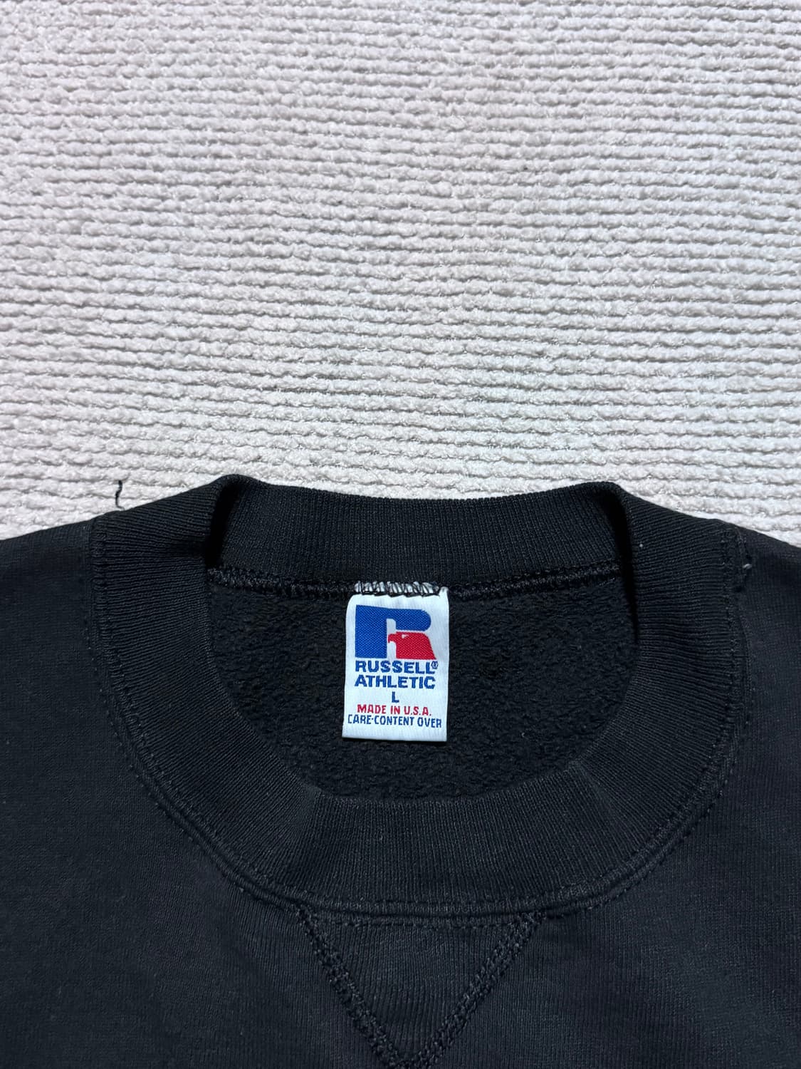 90s USA 러셀 애슬레틱 블랙 스웻셔츠 L 상품이미지4