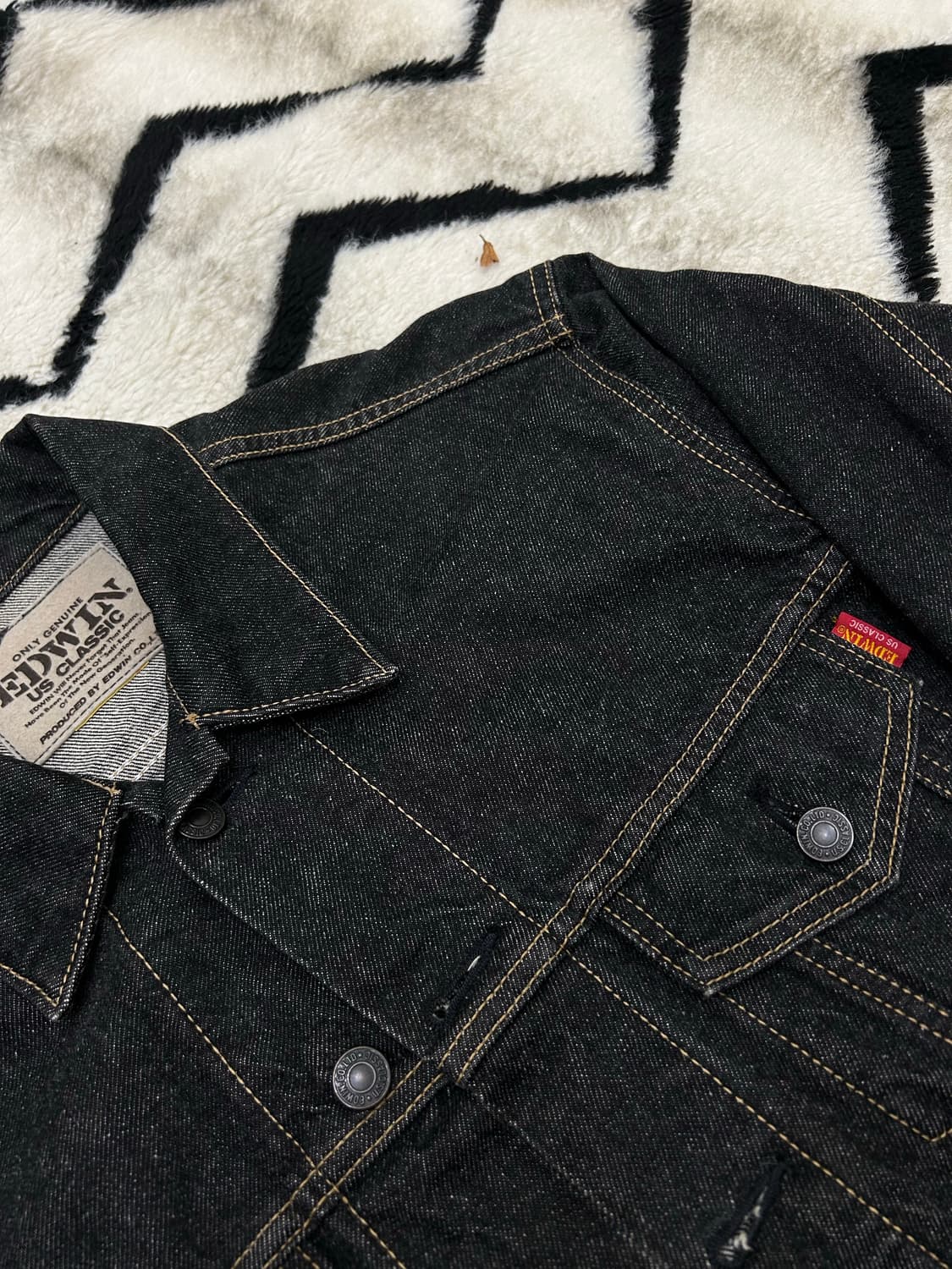 [XL]EDWIN 재팬 80s 클래식 데님 자켓/흑청 상품이미지1