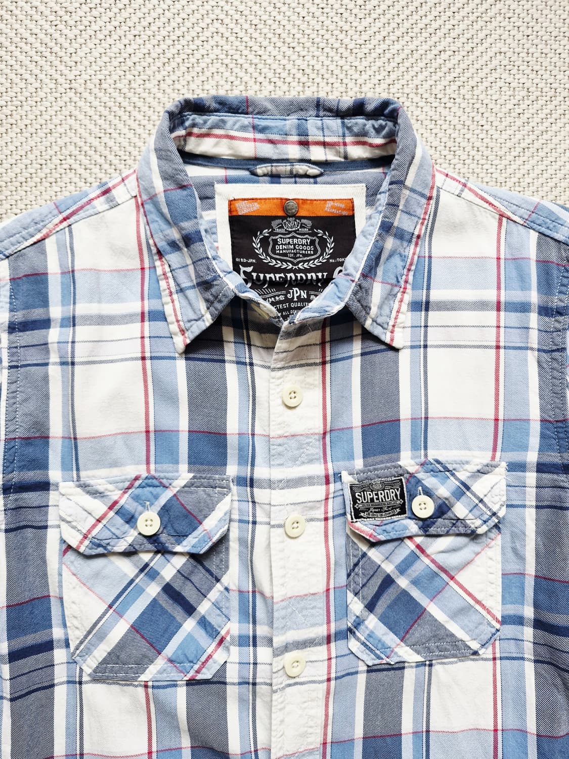 슈퍼드라이 체크 셔츠 L  상품이미지1