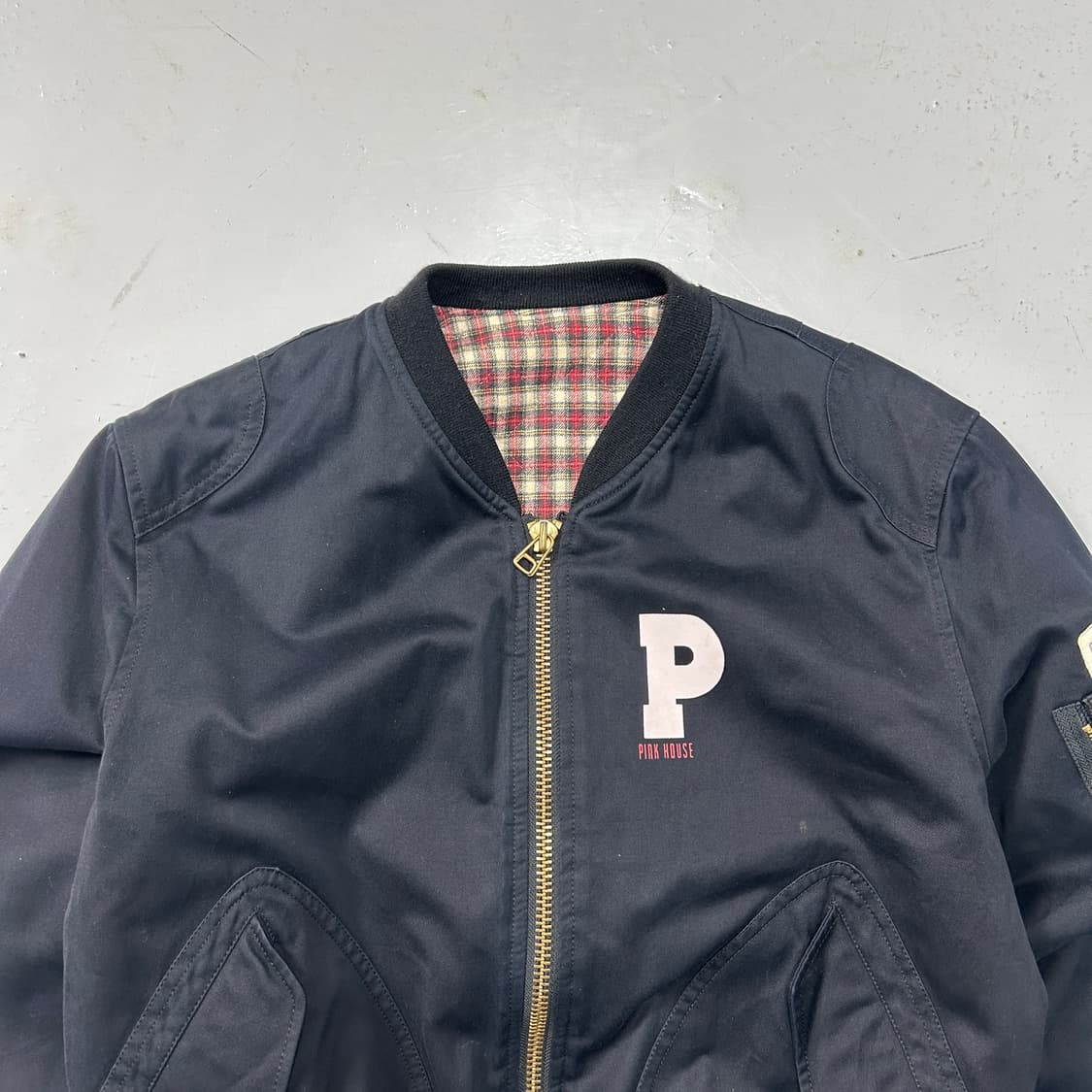 90s 핑크하우스 로고 봄버자켓  상품이미지2
