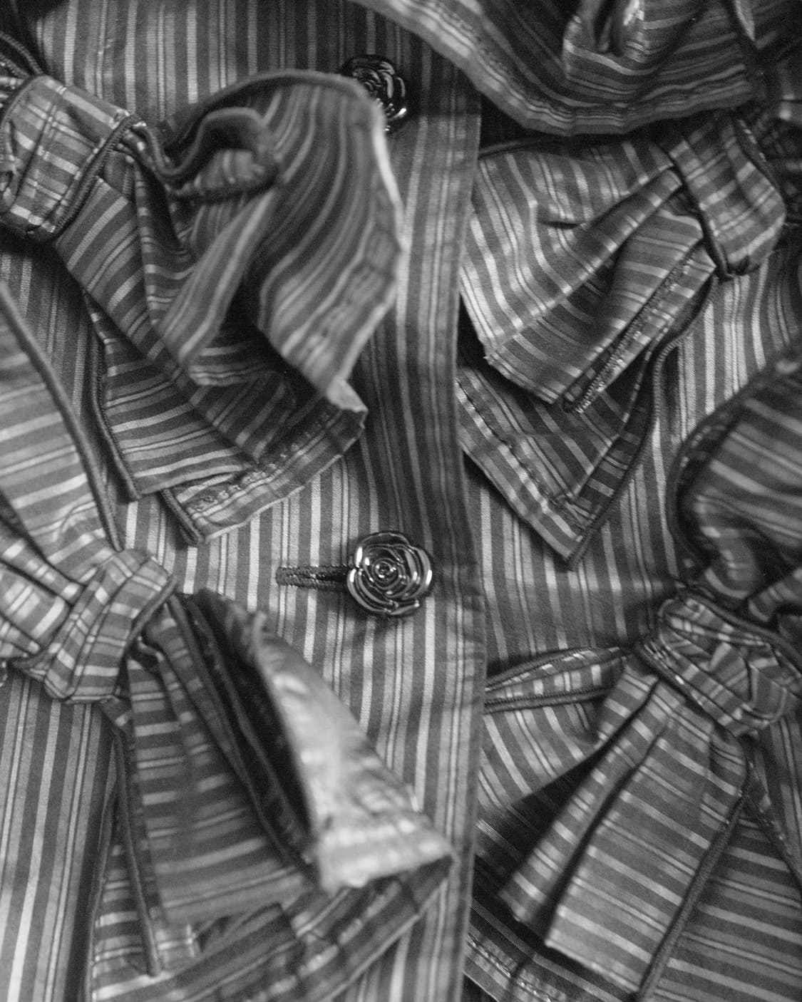 JPN VTG 스트라이프 플라워 블라우스 자켓 상품이미지8