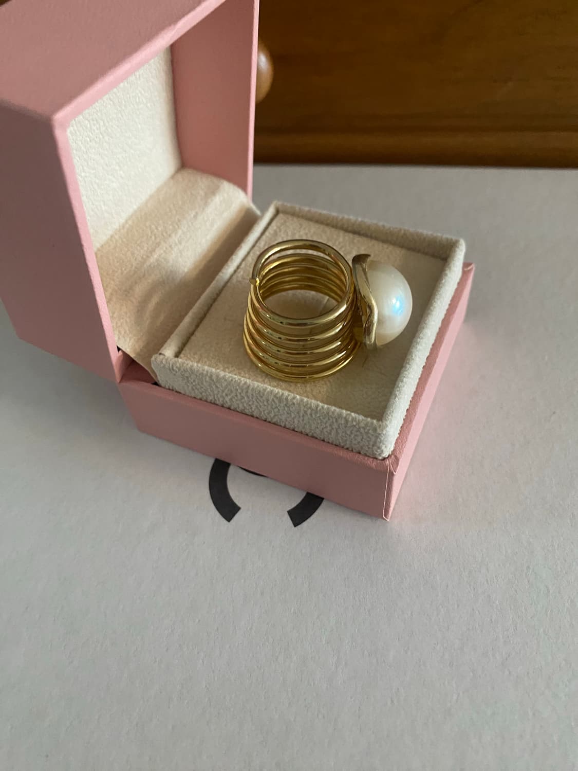 빈티지 골드 진주 링 반지 상품이미지3