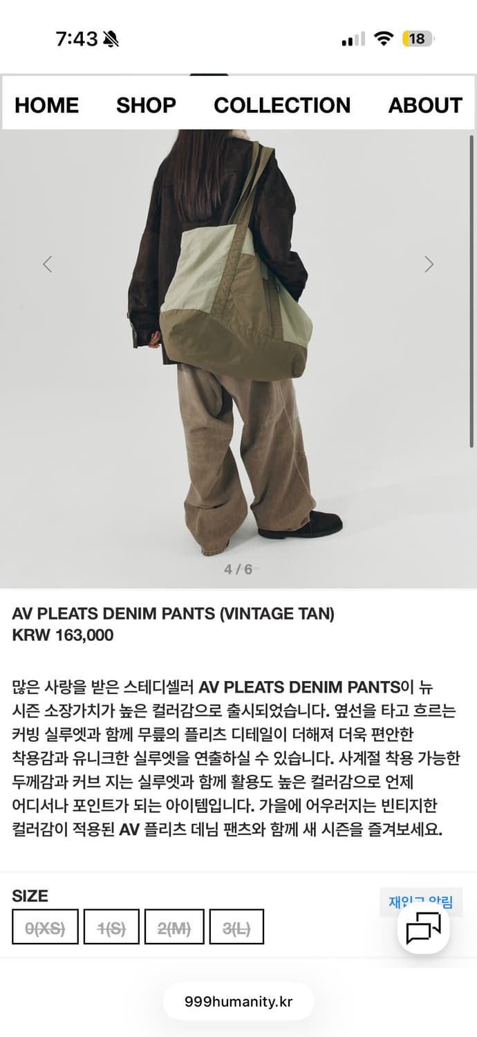 AV PLEATS DENIM PANTS (VINTAGE TAN) 상품이미지4
