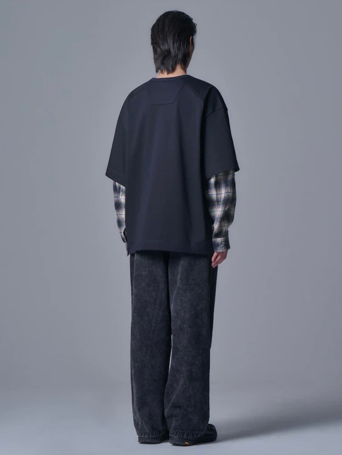 준지 24fw 듀얼 체크 롱슬리브 L. 상품이미지4