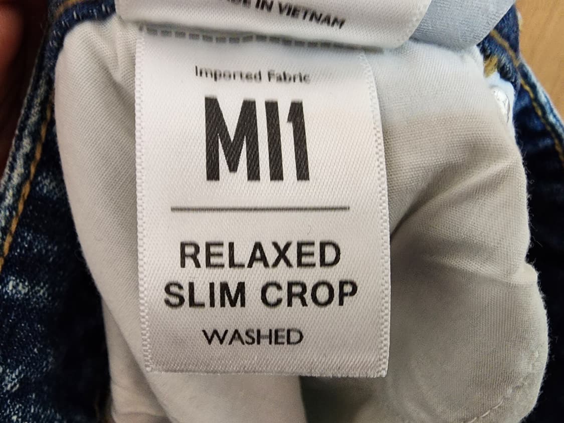 (32)플랙 릴렉시드 크롭 데님 팬츠 상품이미지7