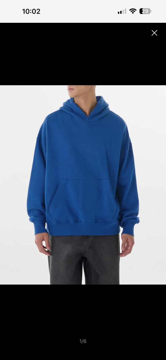 무신사 스탠타드 루즈 후드티(블루) 상품이미지1