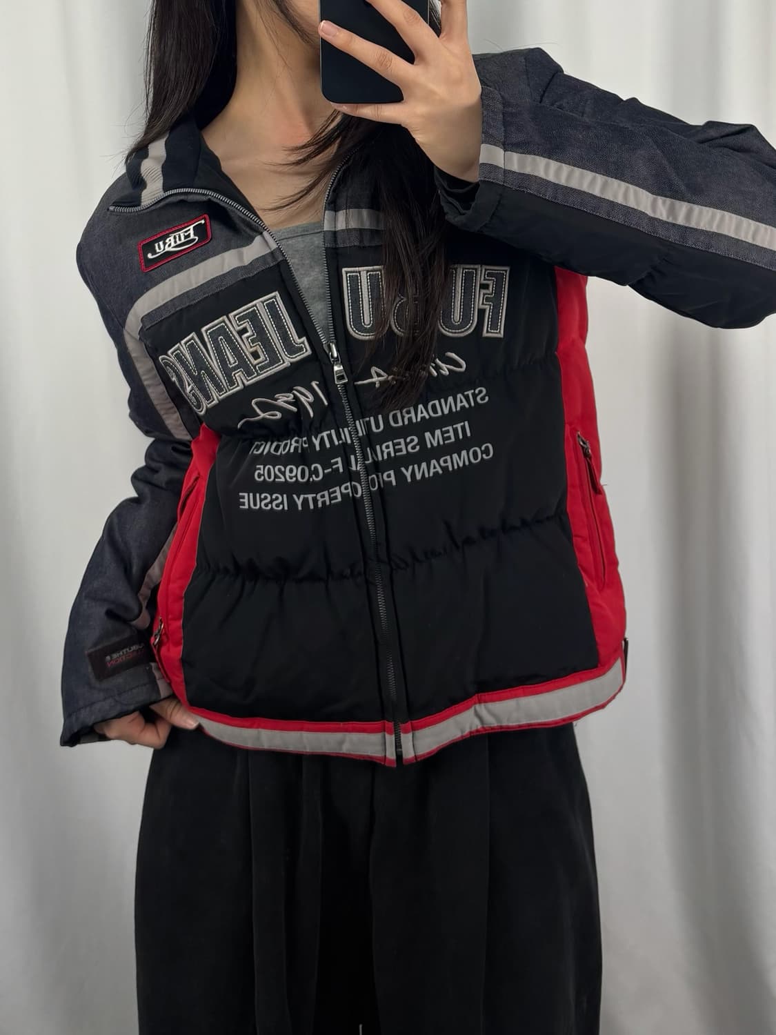 후부 레이싱 덕다운 패딩 자켓 상품이미지1