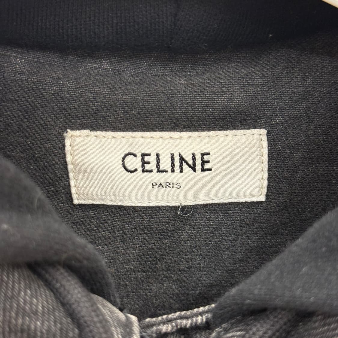 [리오브전포점] 셀린느 백로고 흑청 후드 데님 자켓 상품이미지3