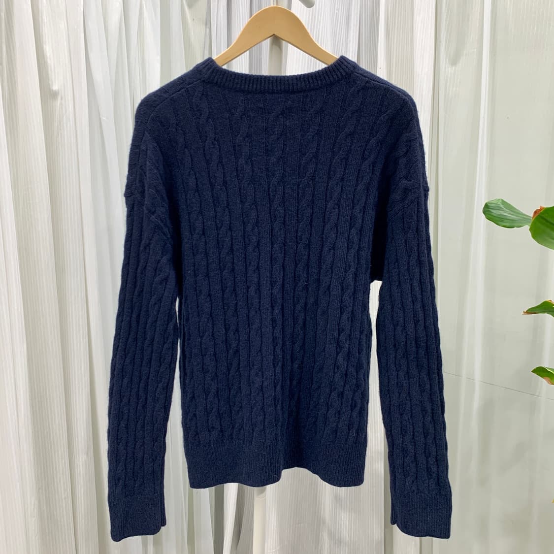 빈티지 Lee 울혼방 케이블 라운드 니트 1762 상품이미지3