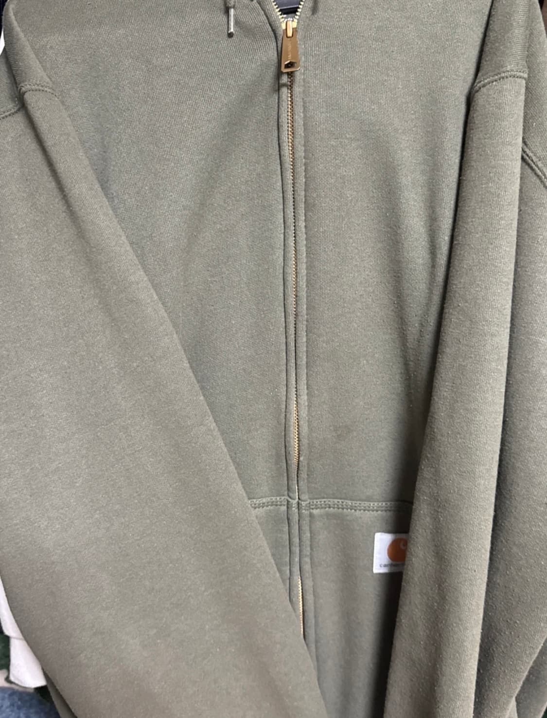 칼하트 미드웨이트 후드집업 모스 L 상품이미지3