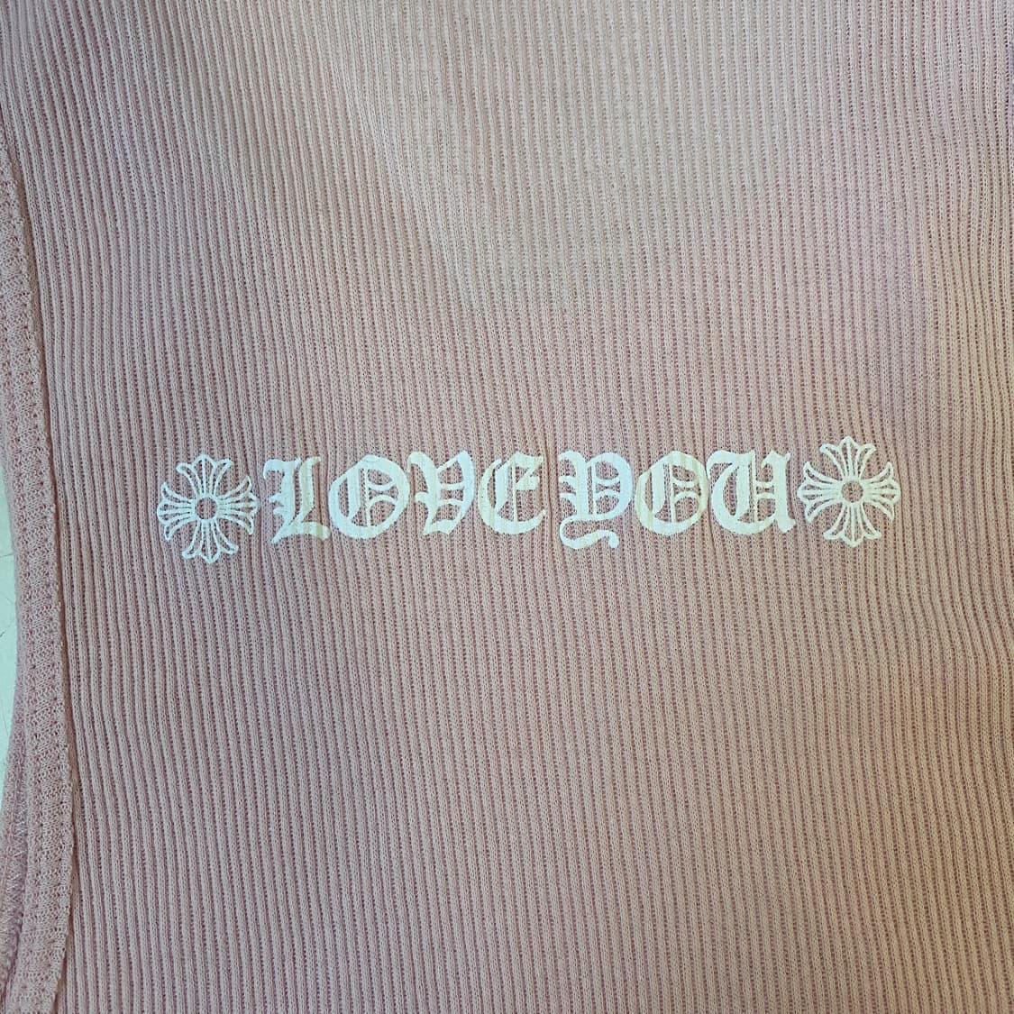 [L] 크롬하츠 러브유 스크립트 탱크탑 핑크 상품이미지5