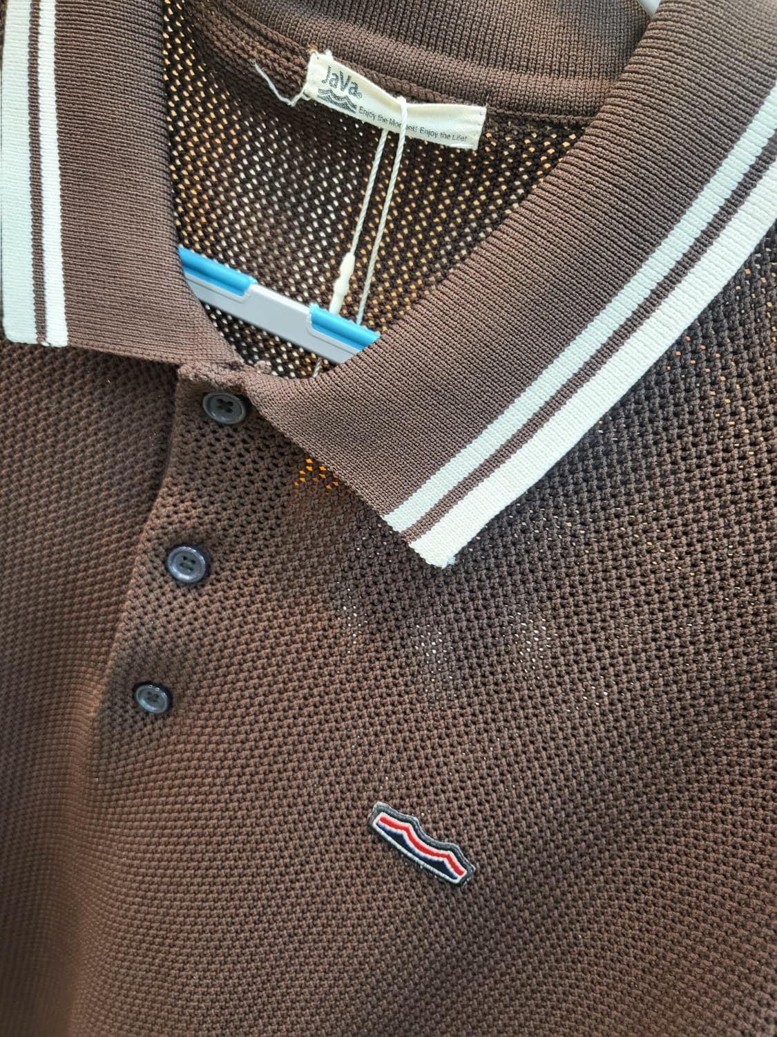 일본빈티지 니트카라반팔티셔츠 상품이미지2