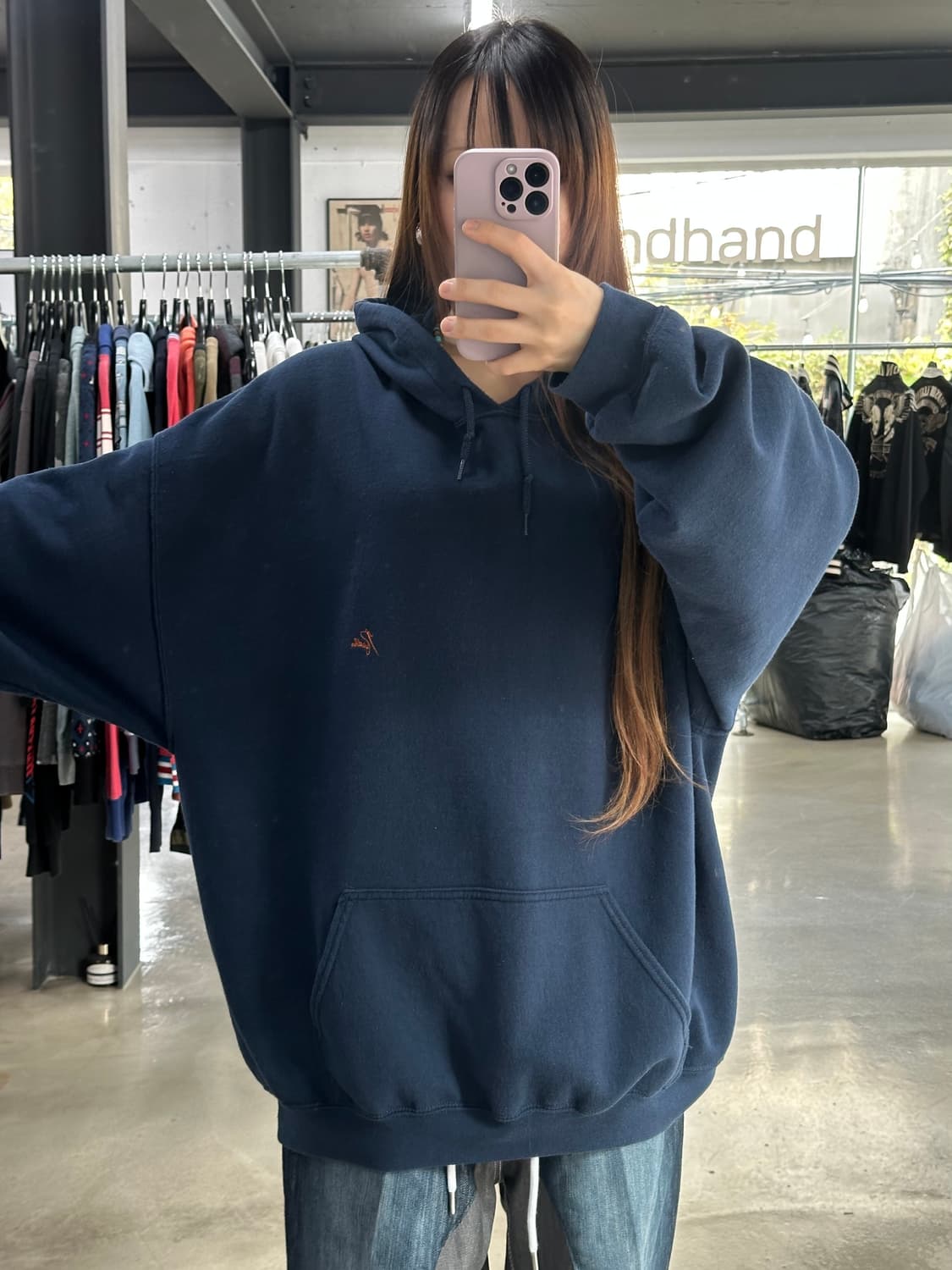 니들스 21AW Jeans Factory 버터플라이 후드티 상품이미지4