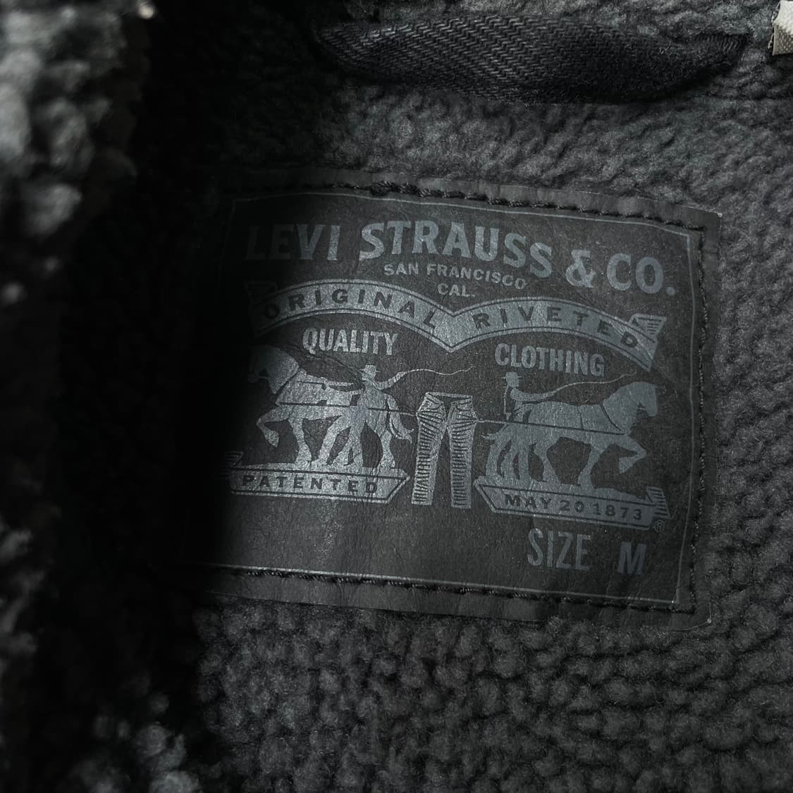 리바이스 흑청 데님 쉐르파자켓 M 상품이미지3