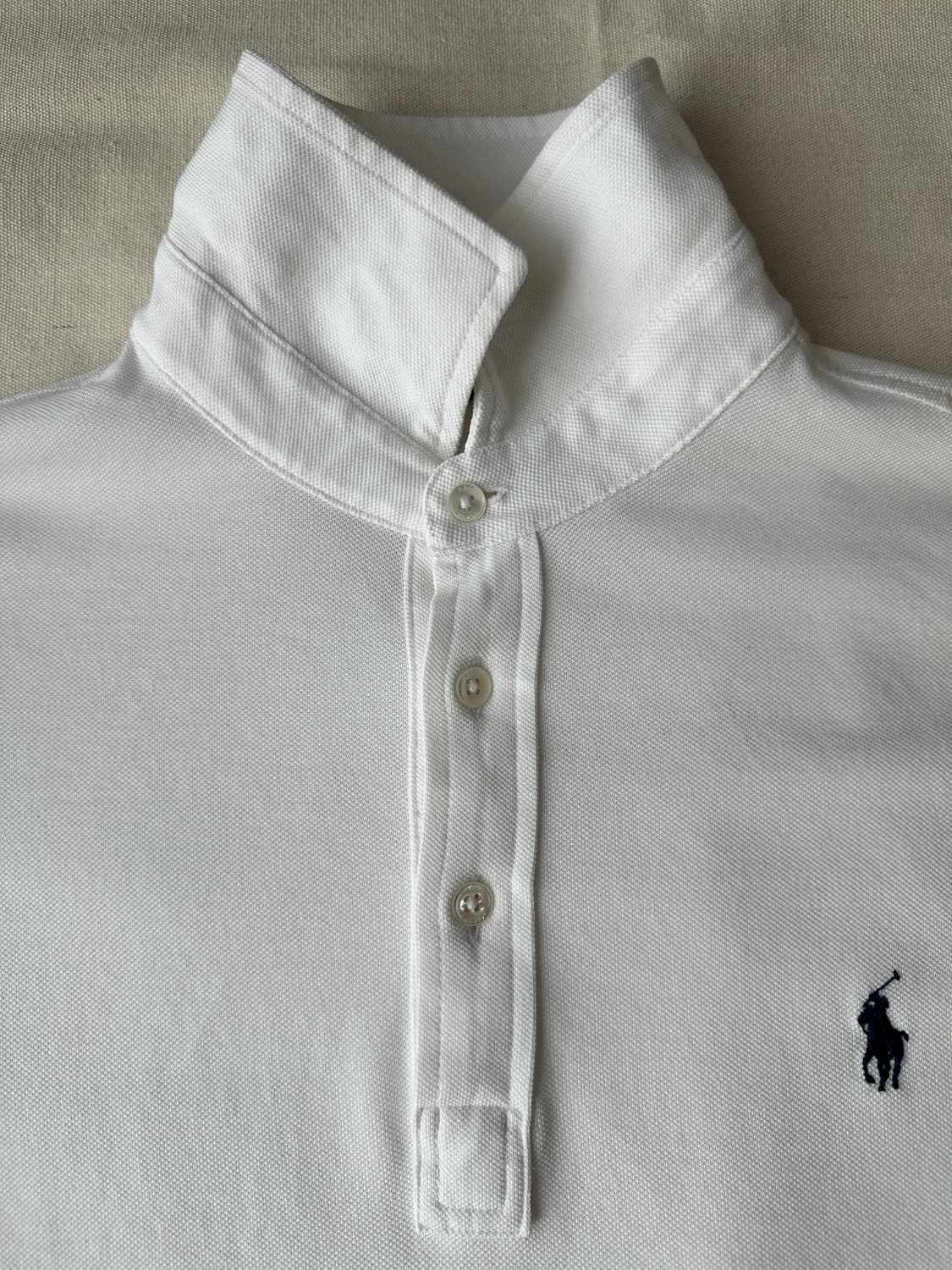 폴로 랄프로렌 화이트 긴팔 카라티 피케 폴로셔츠 M 상품이미지9