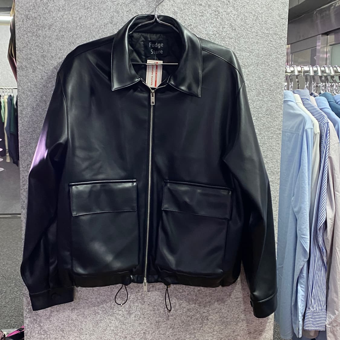 라퍼지스토어 투웨이 스트링 레더자켓 B3295 상품이미지2