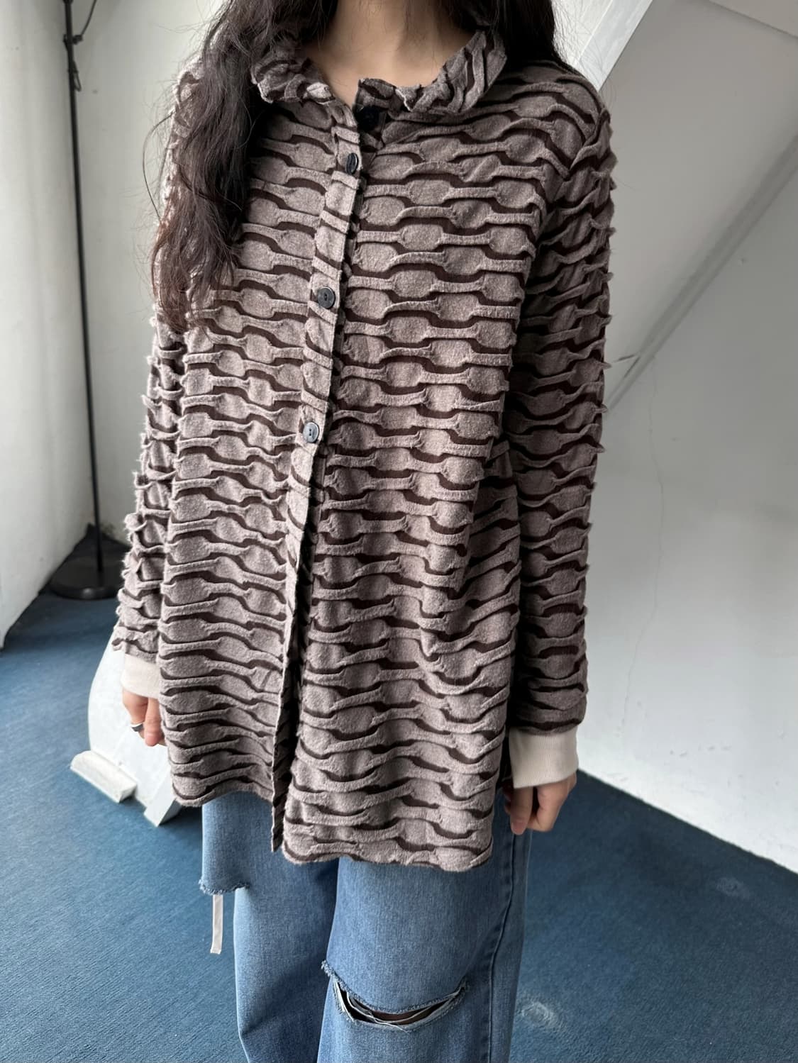 High gauge design pattern 2way knit jack 상품이미지4