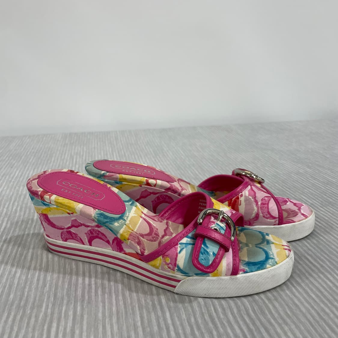 712) Coach 코치 웨지힐 페리 샌들 225-230mm 상품이미지1
