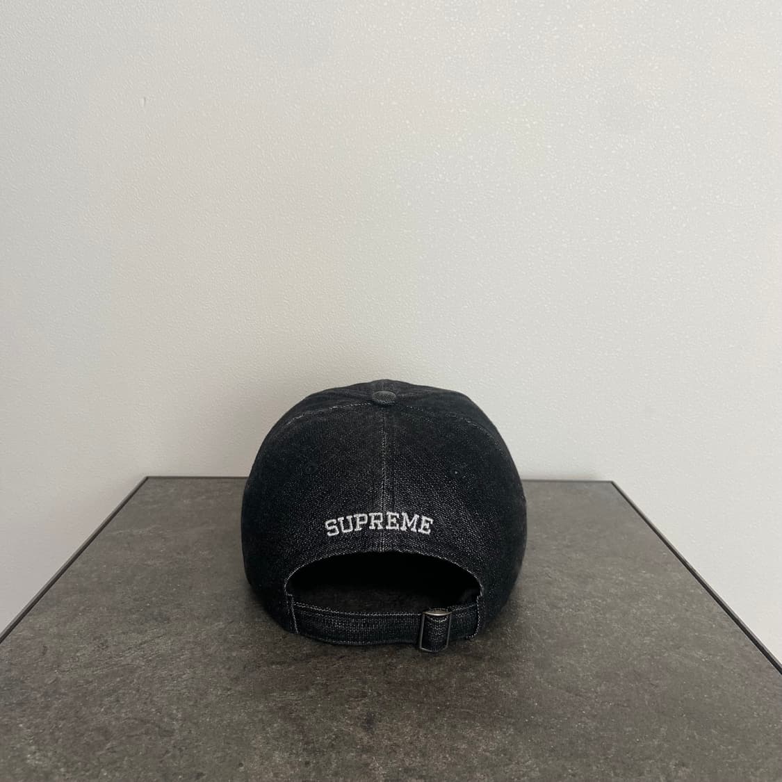 (OS) 슈프림 S로고 볼캡 모자 코듀라 데님 블랙 상품이미지4