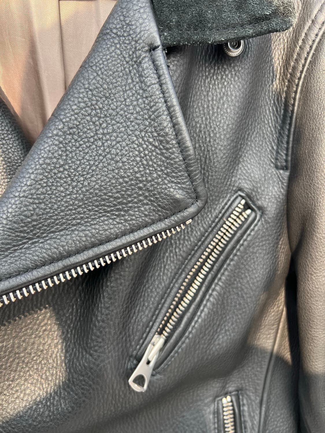 H&M Edition 벨벳카라 소가죽자켓 상품이미지7