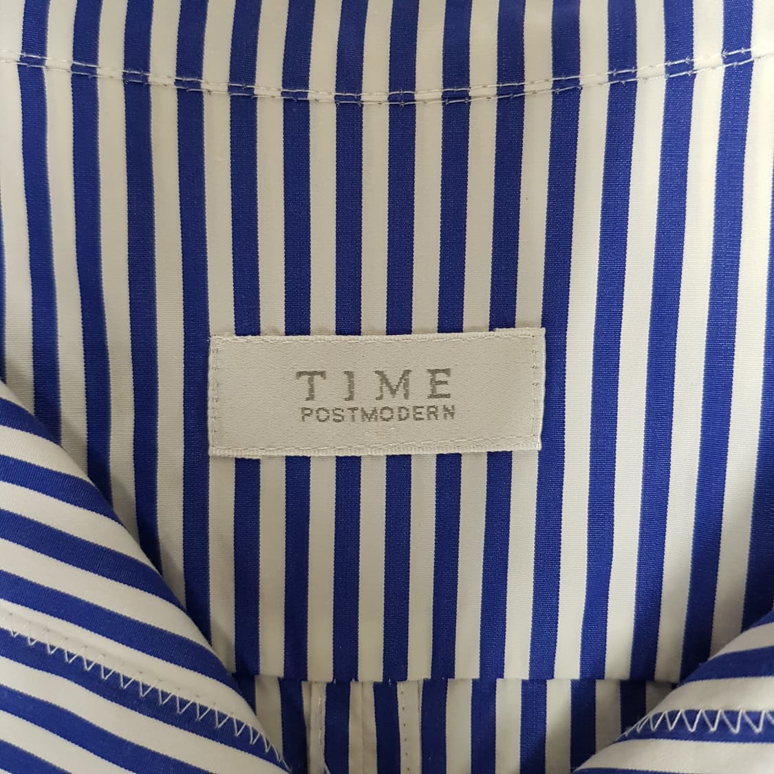 한섬 타임 TIME 스트라이프 코튼 롱 셔츠 원피스 F사이즈 상품이미지8