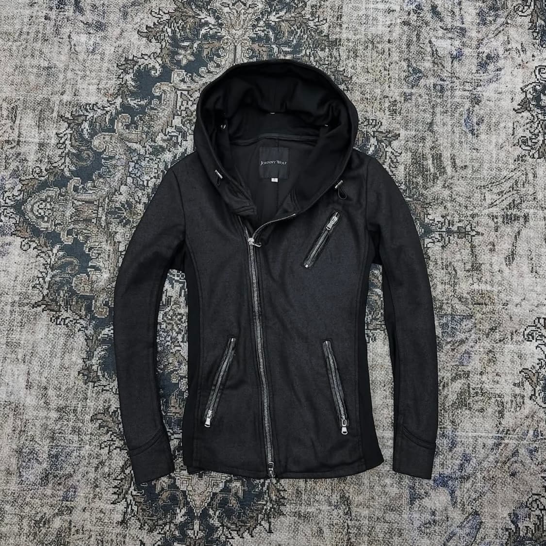 Johnny wolf asymmetry waxed hood jacket 상품이미지2