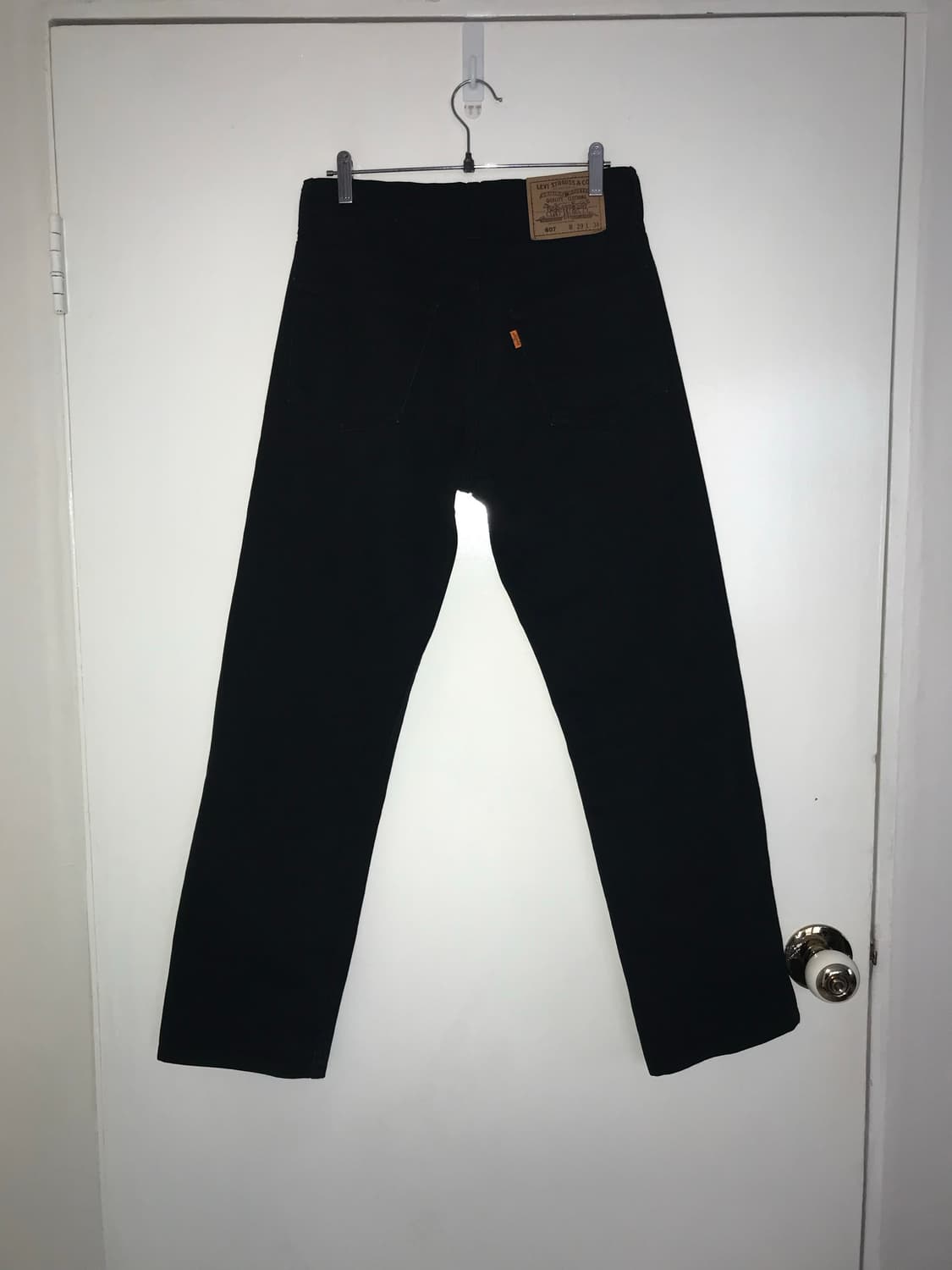 LEVI’S 607 Orange Tab Straight Black Jea 상품이미지5