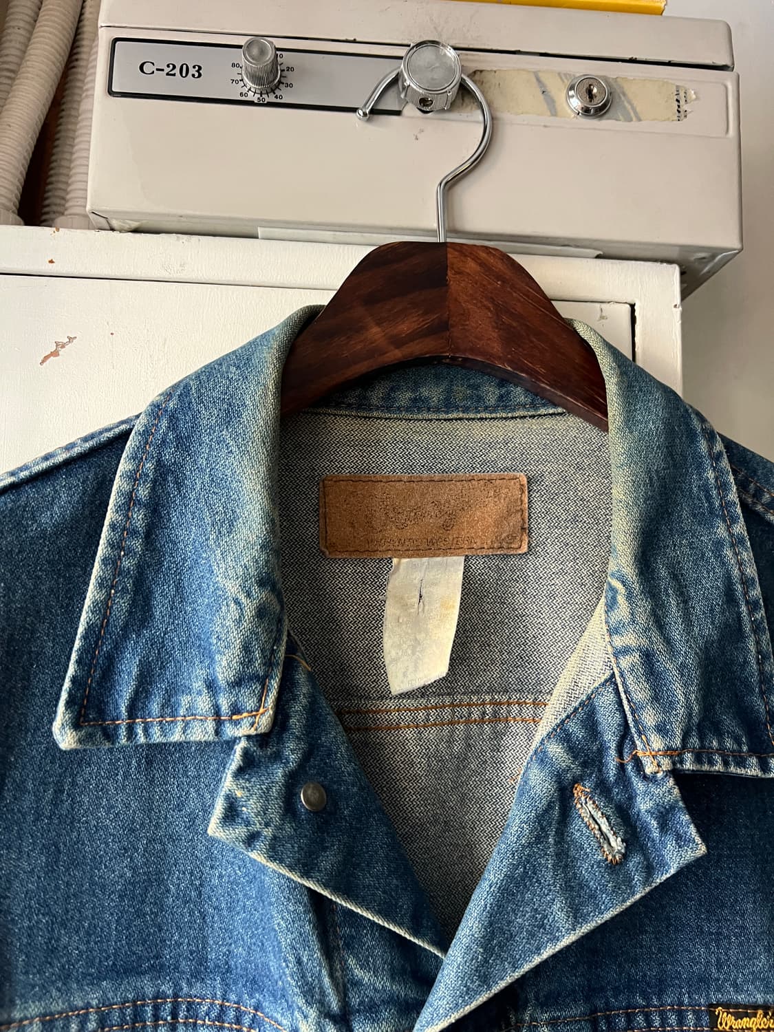 [L]90's Wrangler USA 랭글러 빈티지 데님 트러커 자켓 상품이미지2